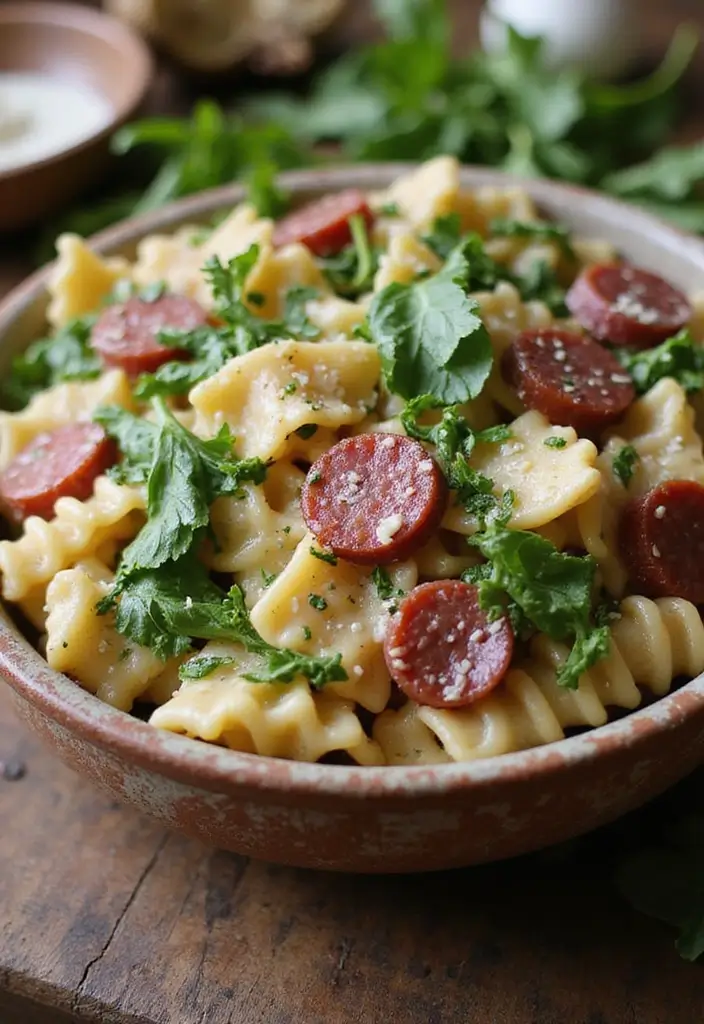 30+ Pasta Salad Recipes with Salami That Steal the Show 110 30+ Pasta Salad Recipes with Salami That Steal the Show - 18. Salami and Roasted Garlic Pasta Salad