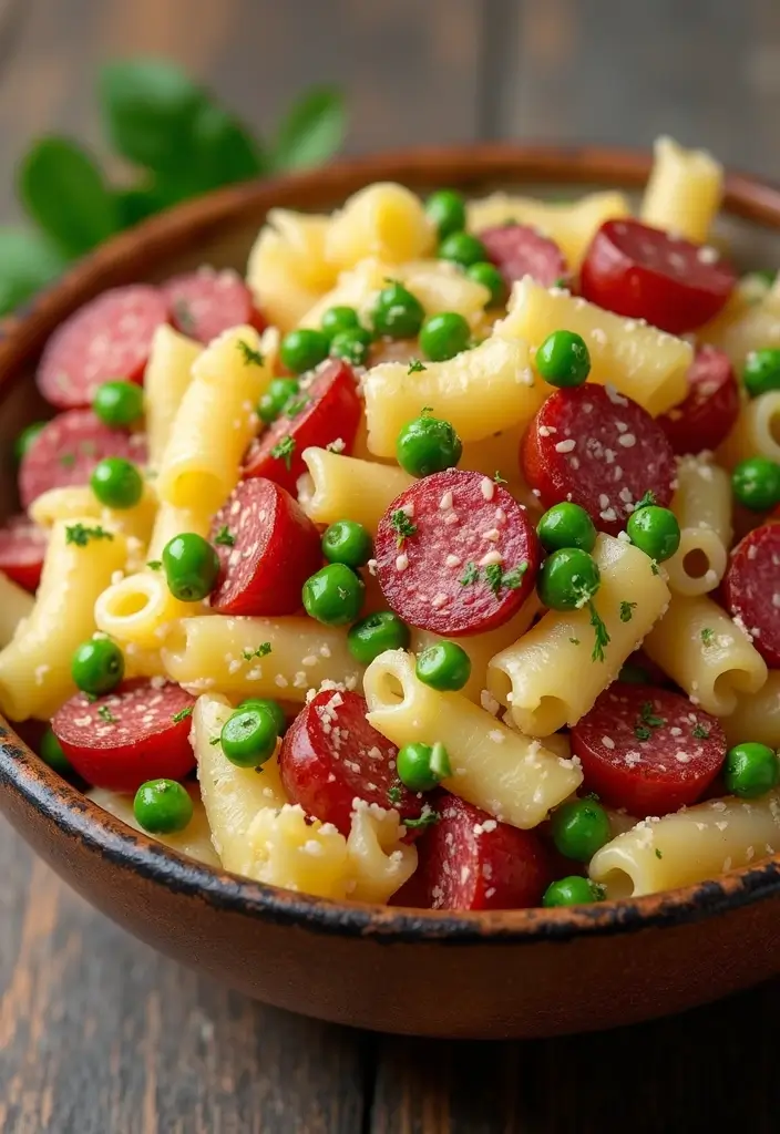 30+ Pasta Salad Recipes with Salami That Steal the Show 117 30+ Pasta Salad Recipes with Salami That Steal the Show - 19. Salami and Potato Pasta Salad