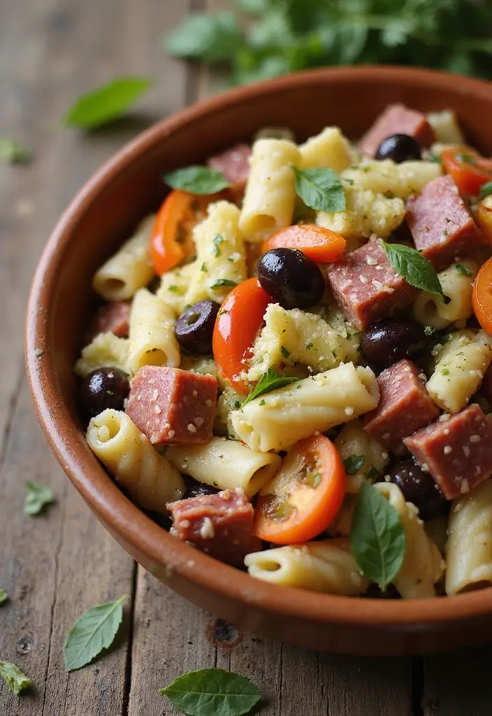 30+ Pasta Salad Recipes with Salami That Steal the Show 34 30+ Pasta Salad Recipes with Salami That Steal the Show - 6. Italian Antipasto Pasta Salad