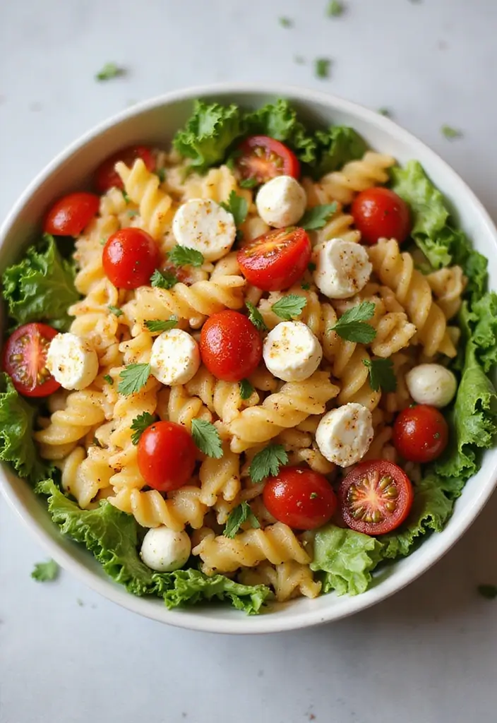 30+ Pasta Salad with Lettuce Recipes for Crunchy Fresh Bites 1 30+ Pasta Salad with Lettuce Recipes for Crunchy Fresh Bites - 1. Classic Italian Pasta Salad with Romaine