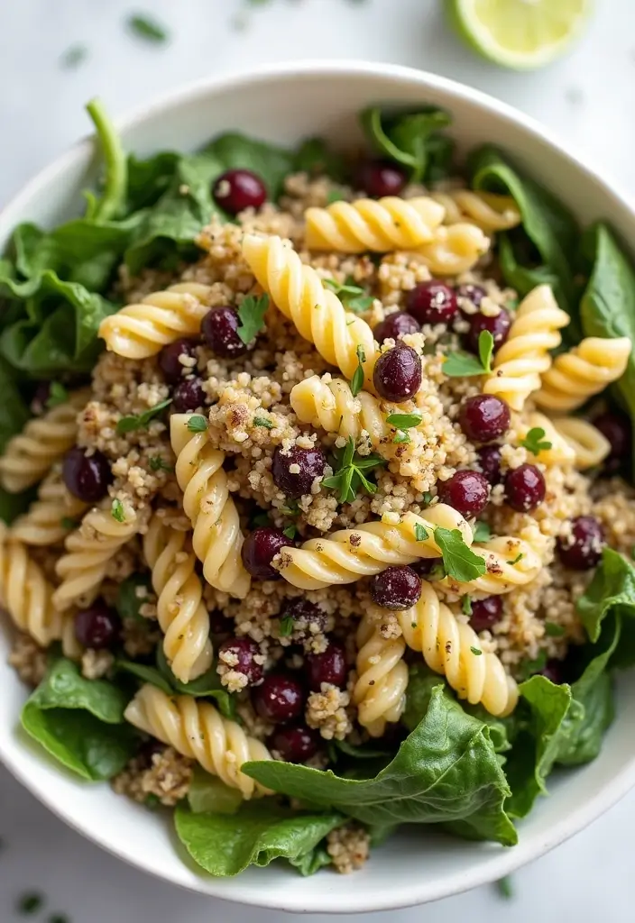 30+ Pasta Salad with Lettuce Recipes for Crunchy Fresh Bites 88 30+ Pasta Salad with Lettuce Recipes for Crunchy Fresh Bites - 16. Quinoa and Black Bean Pasta Salad with Greens