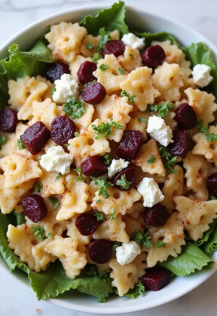 30+ Pasta Salad with Lettuce Recipes for Crunchy Fresh Bites 117 30+ Pasta Salad with Lettuce Recipes for Crunchy Fresh Bites - 21. Roasted Beet and Goat Cheese Pasta Salad