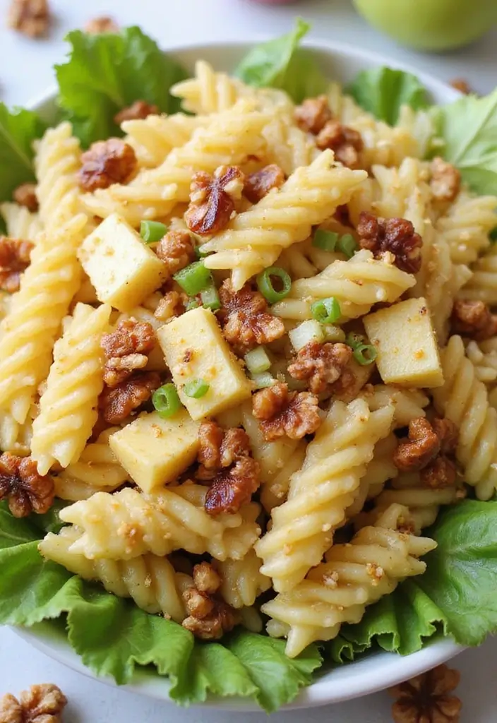 30+ Pasta Salad with Lettuce Recipes for Crunchy Fresh Bites 122 30+ Pasta Salad with Lettuce Recipes for Crunchy Fresh Bites - 22. Apple and Walnut Pasta Salad with Lettuce