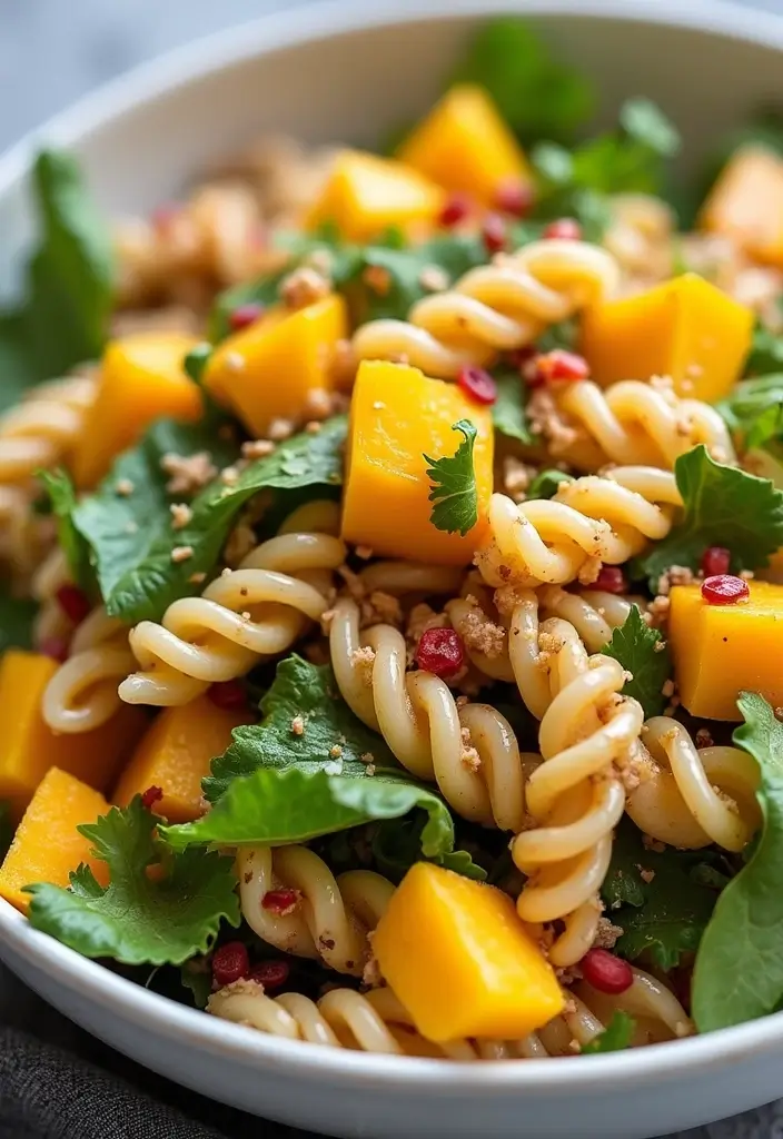 30+ Pasta Salad with Lettuce Recipes for Crunchy Fresh Bites 141 30+ Pasta Salad with Lettuce Recipes for Crunchy Fresh Bites - 25. Thai Mango Pasta Salad with Greens