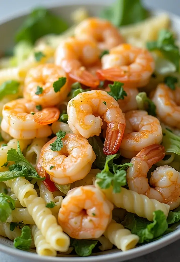 30+ Pasta Salad with Lettuce Recipes for Crunchy Fresh Bites 162 30+ Pasta Salad with Lettuce Recipes for Crunchy Fresh Bites - 28. Garlic Lemon Shrimp Pasta Salad with Lettuce
