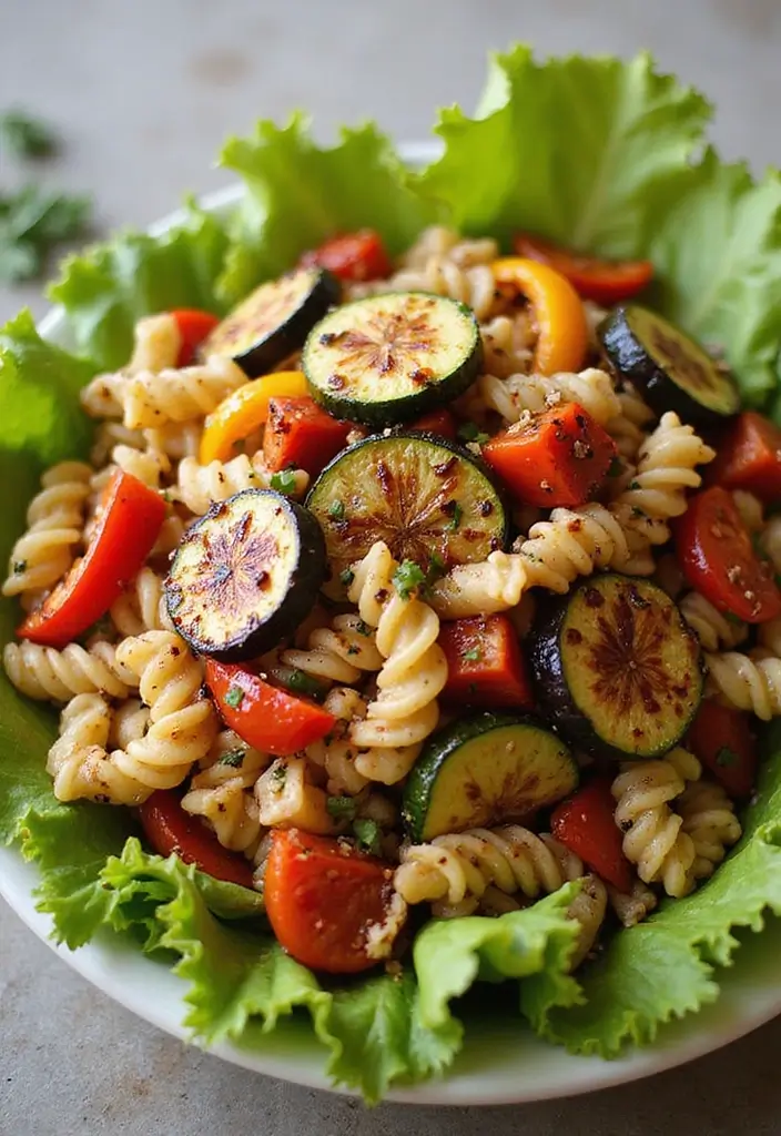 30+ Pasta Salad with Lettuce Recipes for Crunchy Fresh Bites 169 30+ Pasta Salad with Lettuce Recipes for Crunchy Fresh Bites - 29. Roasted Vegetable and Pasta Salad with Lettuce