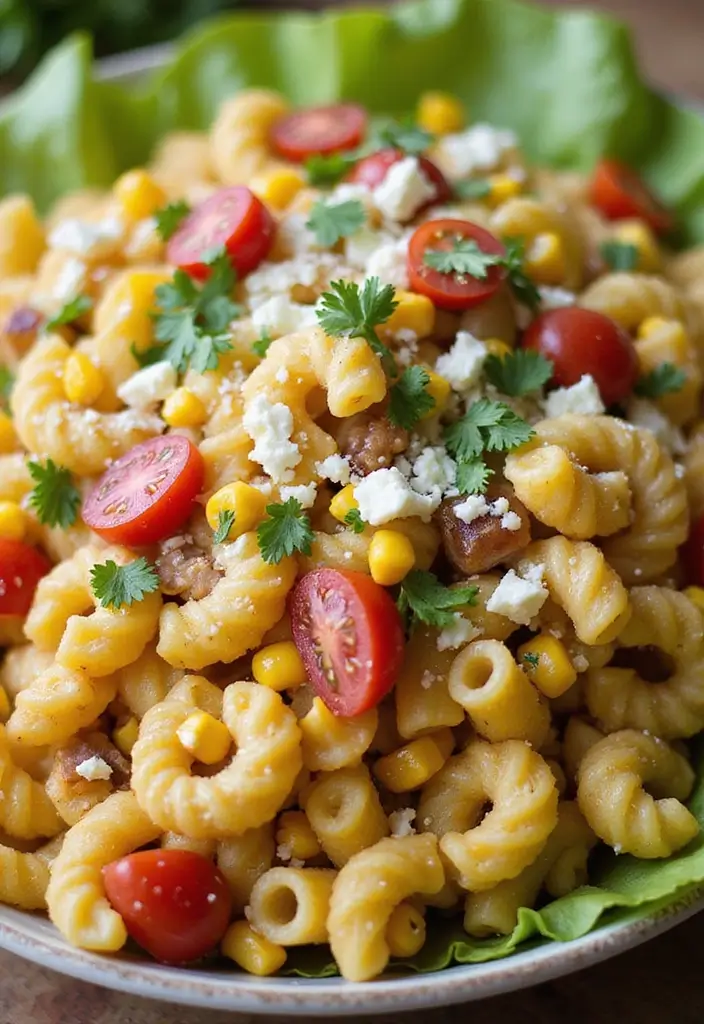 30+ Pasta Salad with Lettuce Recipes for Crunchy Fresh Bites 13 30+ Pasta Salad with Lettuce Recipes for Crunchy Fresh Bites - 3. Mexican Street Corn Pasta Salad