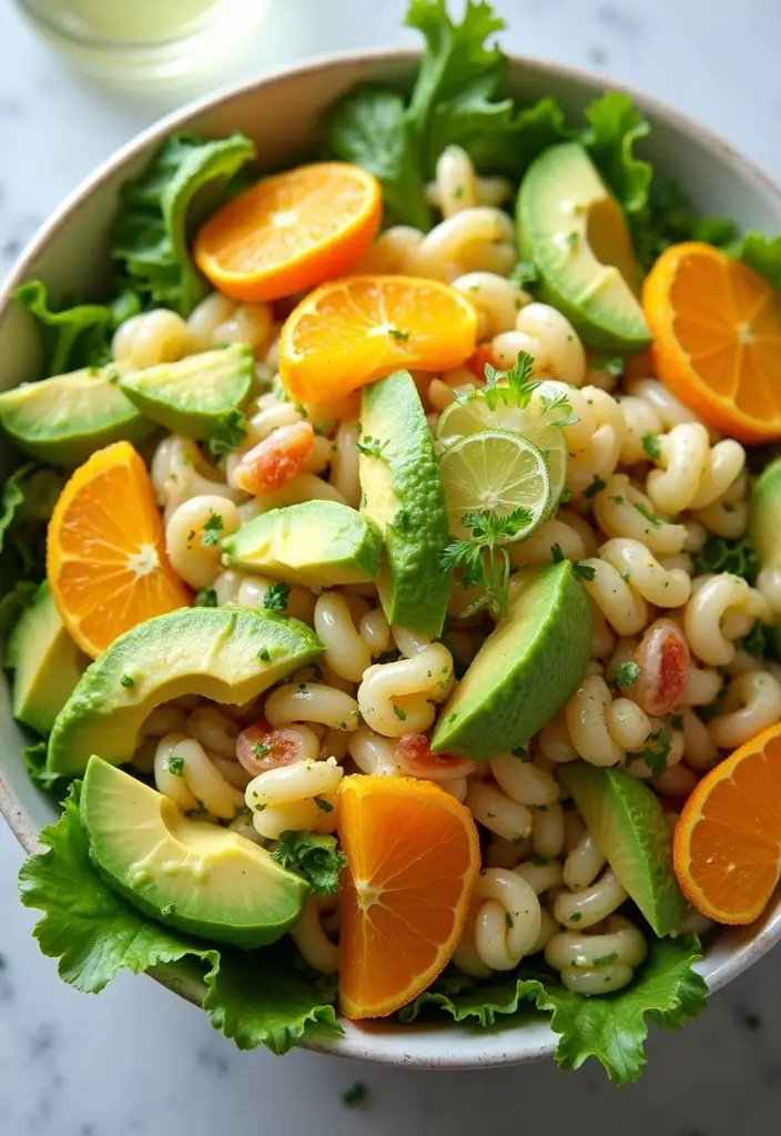 30+ Pasta Salad with Lettuce Recipes for Crunchy Fresh Bites 176 30+ Pasta Salad with Lettuce Recipes for Crunchy Fresh Bites - 30. Avocado and Citrus Pasta Salad with Lettuce
