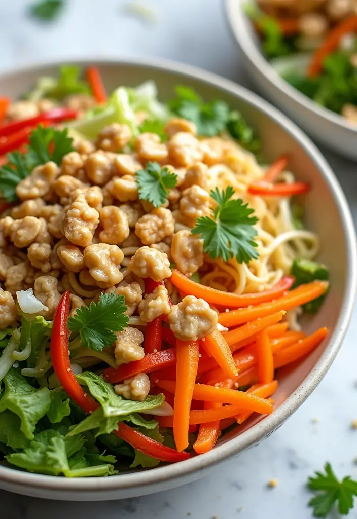 30+ Pasta Salad with Lettuce Recipes for Crunchy Fresh Bites 27 30+ Pasta Salad with Lettuce Recipes for Crunchy Fresh Bites - 5. Thai Peanut Noodle Salad with Lettuce