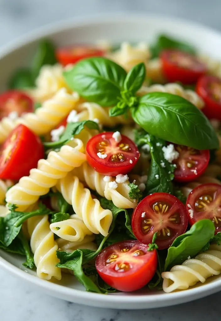 30+ Pasta Salad with Lettuce Recipes for Crunchy Fresh Bites 32 30+ Pasta Salad with Lettuce Recipes for Crunchy Fresh Bites - 6. Lemon Basil Pasta Salad with Mixed Greens