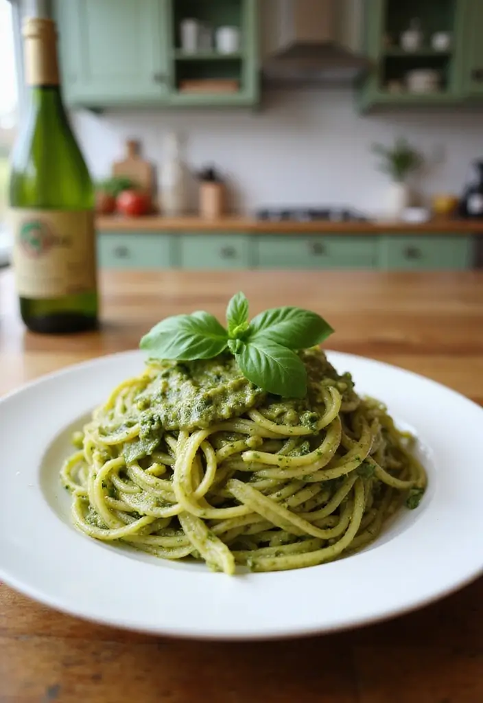 30+ Pasta and Vodka Sauce Recipes That Feel Restaurant-Worthy 160 30+ Pasta and Vodka Sauce Recipes That Feel Restaurant-Worthy - 26. Pesto Vodka Pasta