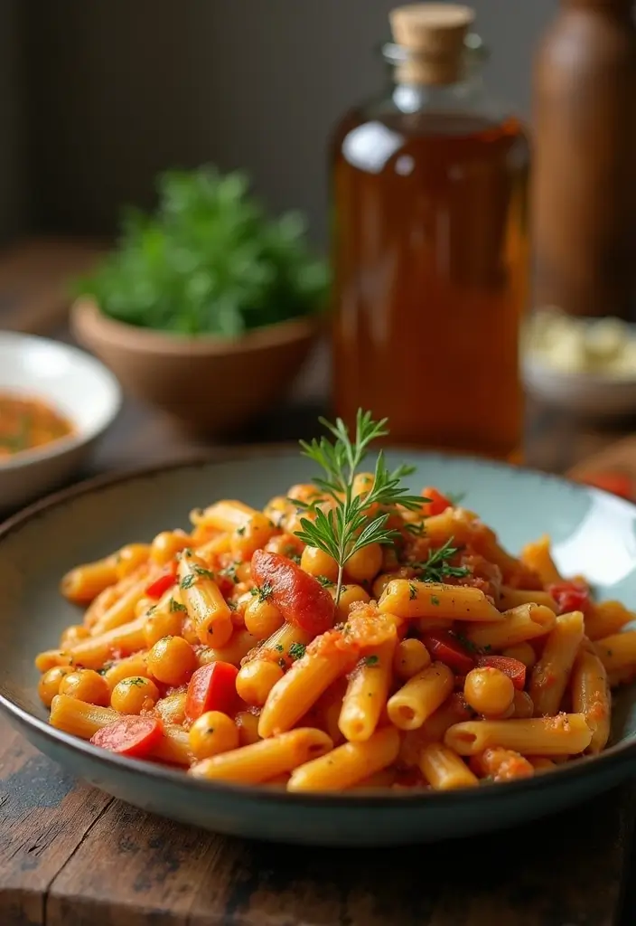 30+ Pasta and Vodka Sauce Recipes That Feel Restaurant-Worthy 181 30+ Pasta and Vodka Sauce Recipes That Feel Restaurant-Worthy - 29. Vodka Sauce with Chickpeas