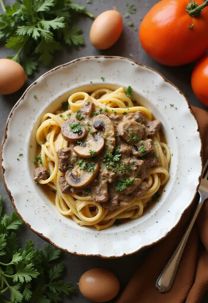 30+ Simple and Easy Pasta Recipes Anyone Can Make at Home 103 30+ Simple and Easy Pasta Recipes Anyone Can Make at Home - 17. One-Pot Beef Stroganoff Pasta