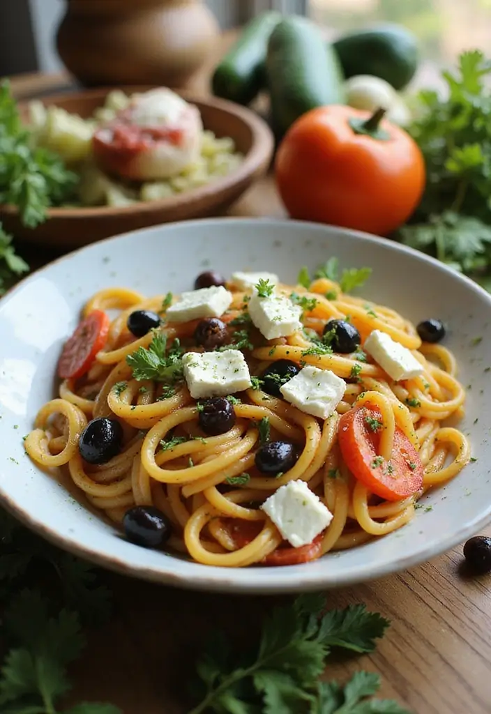 30+ Simple and Easy Pasta Recipes Anyone Can Make at Home 110 30+ Simple and Easy Pasta Recipes Anyone Can Make at Home - 18. One-Pot Greek Pasta