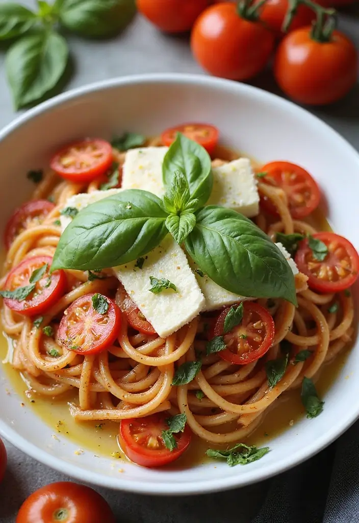 30+ Simple and Easy Pasta Recipes Anyone Can Make at Home 8 30+ Simple and Easy Pasta Recipes Anyone Can Make at Home - 2. One-Pot Tomato Basil Pasta