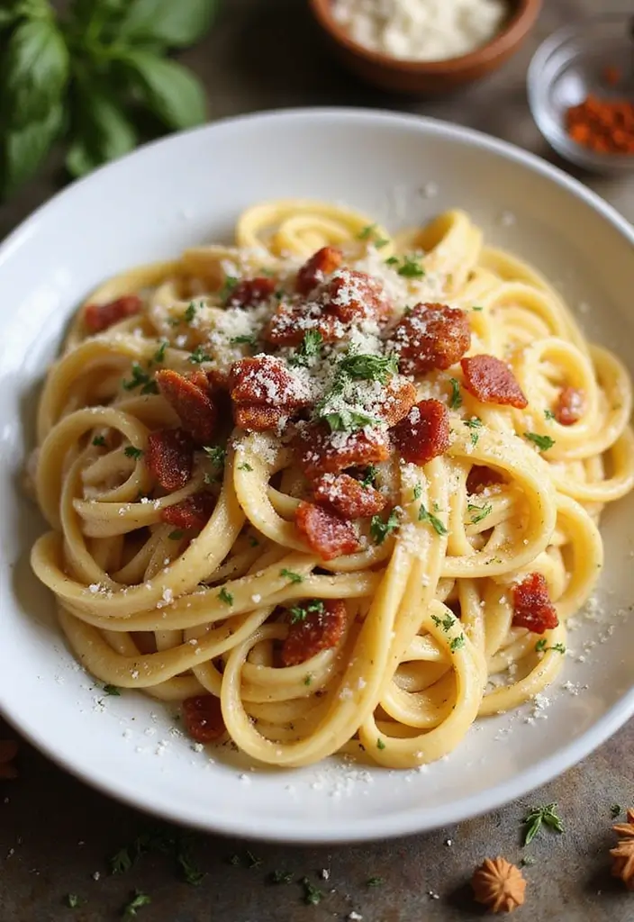 30+ Simple and Easy Pasta Recipes Anyone Can Make at Home 124 30+ Simple and Easy Pasta Recipes Anyone Can Make at Home - 20. One-Pot Carbonara Pasta