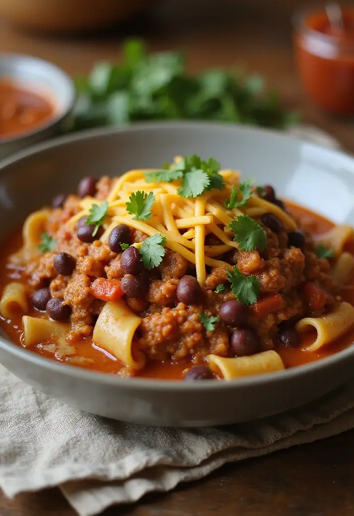 30+ Simple and Easy Pasta Recipes Anyone Can Make at Home 166 30+ Simple and Easy Pasta Recipes Anyone Can Make at Home - 26. One-Pot Chili Pasta