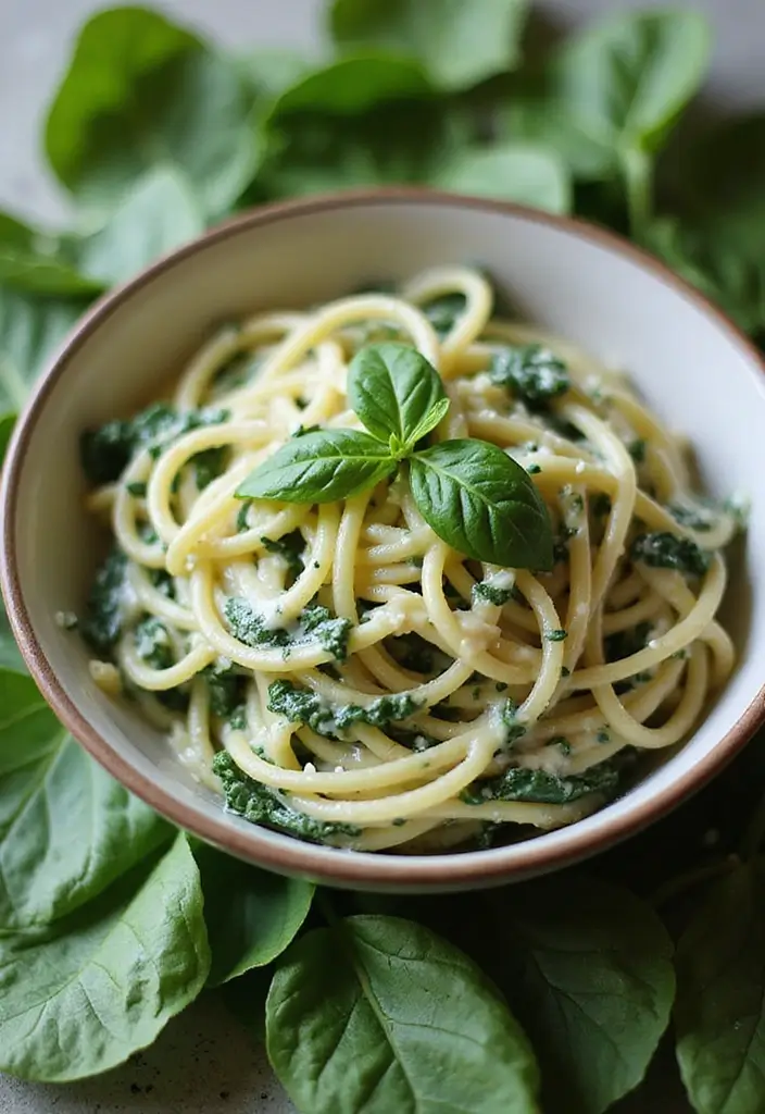 30+ Simple and Easy Pasta Recipes Anyone Can Make at Home 187 30+ Simple and Easy Pasta Recipes Anyone Can Make at Home - 29. One-Pot Spinach Fettuccine