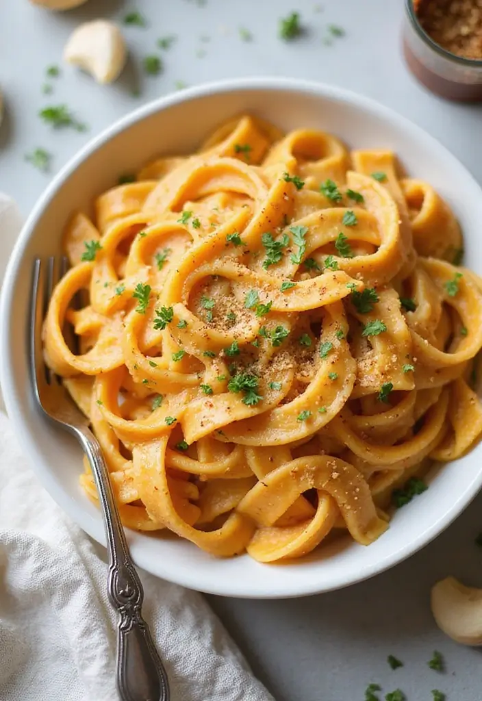 30+ Sweet Potato Pasta Recipes for Cozy Dinners 1 30+ Sweet Potato Pasta Recipes for Cozy Dinners - 1. Sweet Potato Fettuccine Alfredo
