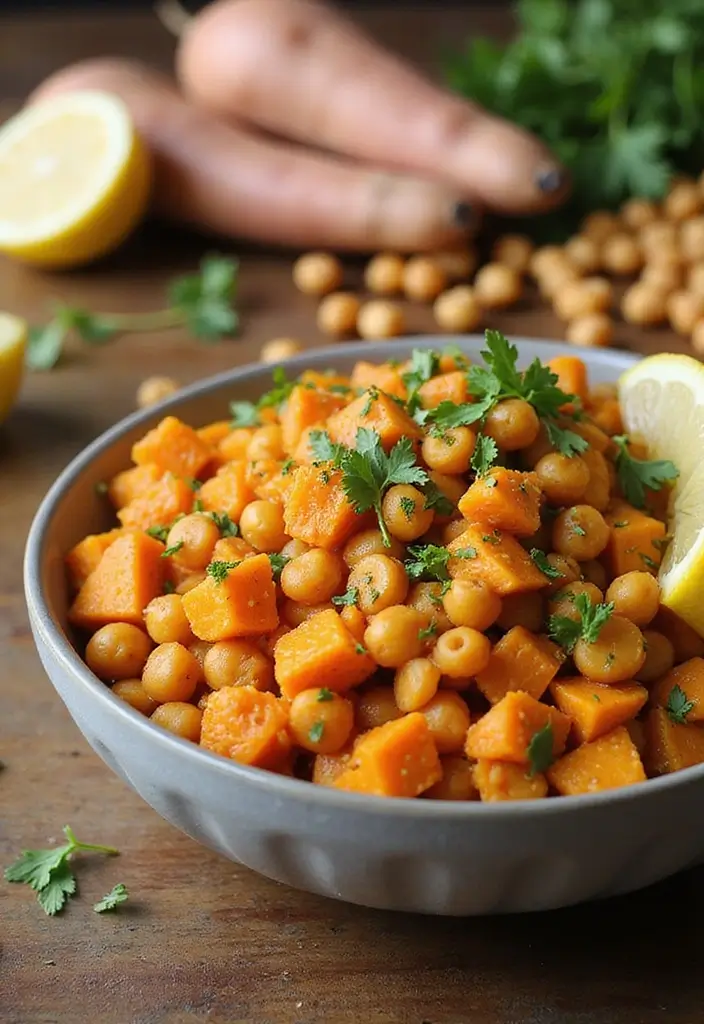 30+ Sweet Potato Pasta Recipes for Cozy Dinners 54 30+ Sweet Potato Pasta Recipes for Cozy Dinners - 10. Sweet Potato and Chickpea Pasta