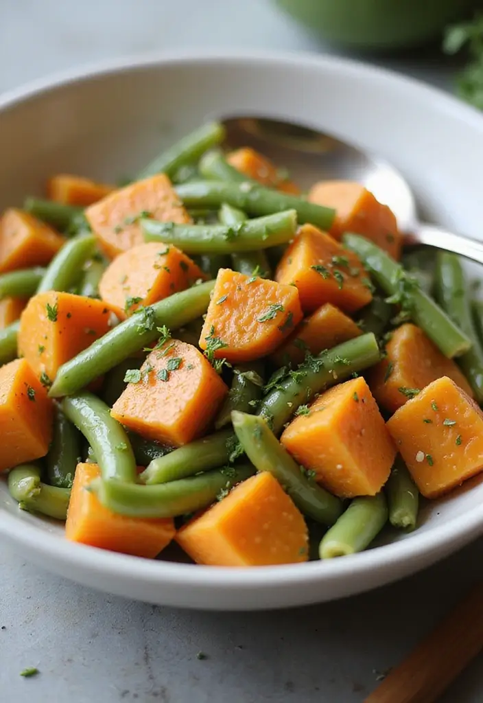 30+ Sweet Potato Pasta Recipes for Cozy Dinners 174 30+ Sweet Potato Pasta Recipes for Cozy Dinners - 28. Sweet Potato and Green Bean Pasta